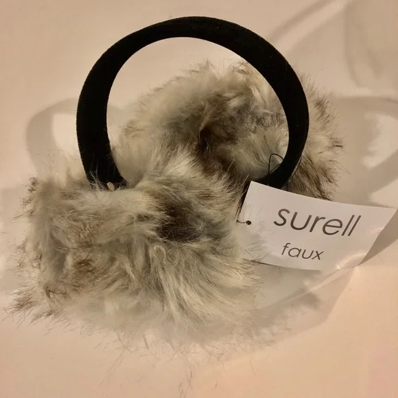 Surell Faux Fox Fur Earmuff with Velvet Headband - Picture 9 of 9